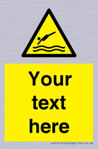 Custom Warning diving area